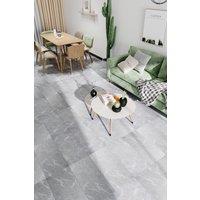 Living and Home 28Pcs 60x30cm Stone Texture Self Adhesive PVC Flooring, 5.18 in Grey | Size: 60x30 cm