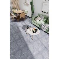 Living and Home 28Pcs 60x30cm Stone Texture Self Adhesive PVC Flooring, 5.18 in Dark Grey | Size: 60x30 cm