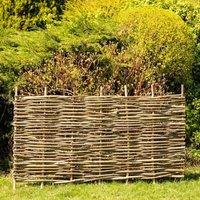 Primrose Premium Hazel Hurdle Woven Wattle Garden Fence Panel 6ft x 3ft in None
