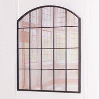 Glasstone Black Metal Window Mirror