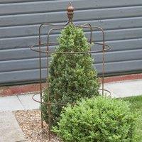 Glasstone Rusty Iron Plant Support in Brown