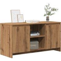 Berkfield Home TV Cabinet Artisan Oak 102x37.5x52.5 cm Engineered Wood in Brown