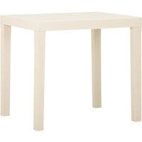 Berkfield Home Garden Table White 79x65x72 cm Plastic | Size: 79 x 65 x 72 cm