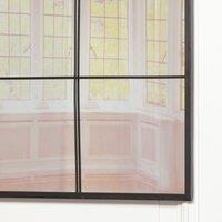 Glasstone Black Metal 90cm Window Mirror
