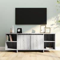 Berkfield Home TV Cabinet Grey Sonoma 130x35x50 cm Engineered Wood | Size: 130 x 35 x 50 cm