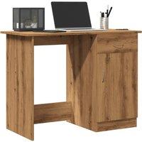 Berkfield Home Desk Artisan Oak 100x50x76 cm Engineered Wood in Brown | Size: 100 x 50 x 76 cm