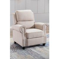 More4Homes Duxford Fabric Pushback Recliner Armchair Sofa Occasional Chair in Beige