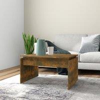 Berkfield Home Coffee Table Smoked Oak 68x50x38 cm Engineered Wood in Brown | Size: 68 x 50 x 38 cm