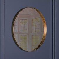Glasstone 50cm Gold Round Wall Mirror