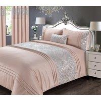 Rapport Home Charleston Polycotton Duvet Cover Set with Pillowcase in Dusty Pink | Size: Double