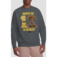 Star Wars Men's Greatest Kid C3PO Chewbacca Sweatshirt in Charcoal | Size: 2XL