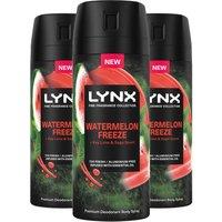 Lynx Men's 'Deodorant' Watermelon Freeze with 72Hrs Freshness 150ml, 3pk in White