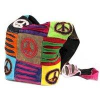 KDMD Women's Ethnic Sling Bag - Sand / Peace
