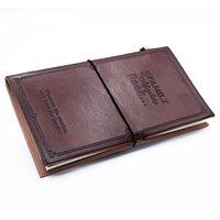 KDMD Handmade Leather Journal - Our Family Adventure Book - Brown (80 pages)