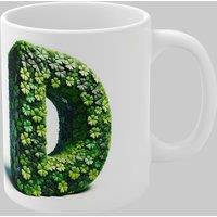 Simply Stunning Mugs Personalised 3D Clover Letter D & Name Lucky Mug Unique Design in White
