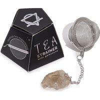 KDMD Raw Crystal Gemstone Tea Strainer - Smoky Quartz in Brown