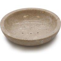 KDMD Round Honey Marble Rounded Soap Dish in Beige