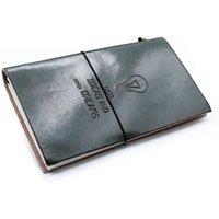 KDMD Handmade Leather Journal - Good Ideas & Other Dreams - Grey (80 pages)