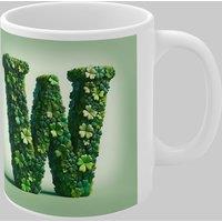 Simply Stunning Mugs Personalised 3D Clover Letter W & Name Lucky Mug Unique Design in White