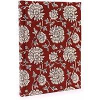 KDMD Cotton Bound Notebooks 20x15cm - 96 pages - Burgundy Floral in Maroon | Size: 20x15 cm