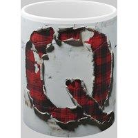 Simply Stunning Mugs Personalised Letter Q & Name Mug with Textured Red Plaid 3D Design in White