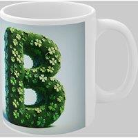 Simply Stunning Mugs Personalised 3D Clover Letter B & Name Lucky Mug Unique Design in White