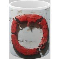 Simply Stunning Mugs Personalised Letter O & Name Mug with Textured Red Plaid 3D Design in White