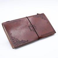 KDMD Handmade Leather Journal - My Bucket List Book - Brown (80 pages)