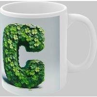 Simply Stunning Mugs Personalised 3D Clover Letter C & Name Lucky Mug Unique Design in White