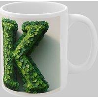 Simply Stunning Mugs Personalised 3D Clover Letter K & Name Lucky Mug Unique Design in White