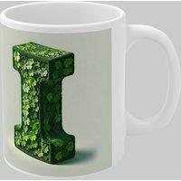 Simply Stunning Mugs Personalised 3D Clover Letter I & Name Lucky Mug Unique Design in White