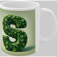 Simply Stunning Mugs Personalised 3D Clover Letter S & Name Lucky Mug Unique Design in White