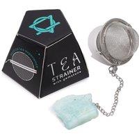 KDMD Raw Crystal Gemstone Tea Strainer - Aquamarine in Blue