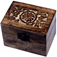KDMD Mango Aromathrapy Box - Floral (holds 6) in Brown
