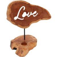 KDMD Candle Holder Sign - Love in Brown