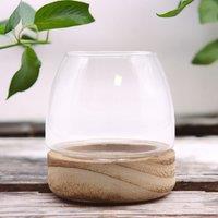KDMD Mini Terarium on Natural Tung Wood in Brown