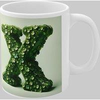 Simply Stunning Mugs Personalised 3D Clover Letter X & Name Lucky Mug Unique Design in White