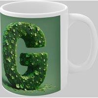 Simply Stunning Mugs Personalised 3D Clover Letter G & Name Lucky Mug Unique Design in White