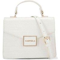 'Jessica Top Handle' Croc Print Bag