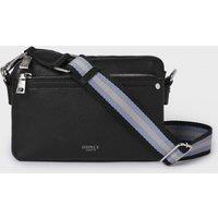 OSPREY LONDON Women's The Stella Leather Crossbody Bag in Black