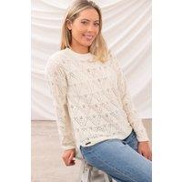 Lighthouse Clothing Women's Eden Jumper in Light Beige | Size: 14