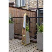 MirrorOutlet Gold Metal Edged Mirrored Garden Ornament (100CM X 20CM X 20CM) | Size: 1 Pack
