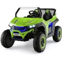 Costway Electric Ride On Car 2 Seater 12V Battery Powered UTV With Remote Control in Green