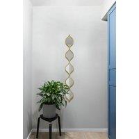 MirrorOutlet Gold Metal Framed Tear Drop Wall Mirror 49" X 6" (124CM X 15CM) | Size: 1 Pack