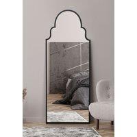 MirrorOutlet Black Framed Arched Leaner/Wall Mirror 71" X 28 (180CM X 70CM) | Size: 1 Pack