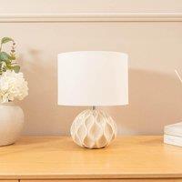 ValueLights Pair Of Luca Natural Ceramic Table Lamps