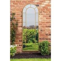 MirrorOutlet Gold Framed Arched Leaner Garden Wall Mirror 67" X 24" (170CM X 60CM) | Size: 1 Pack