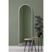 MirrorOutlet White Framed Arched Leaner/Wall Mirror 71" X 24" (180CM X 60CM) | Size: 1 Pack