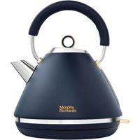Morphy Richards Accents Gold Pyramid Kettle in Navy