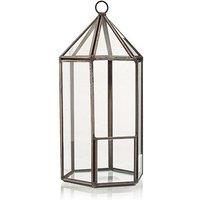 KDMD Glass Terrarium - Lantern Shape in Brown